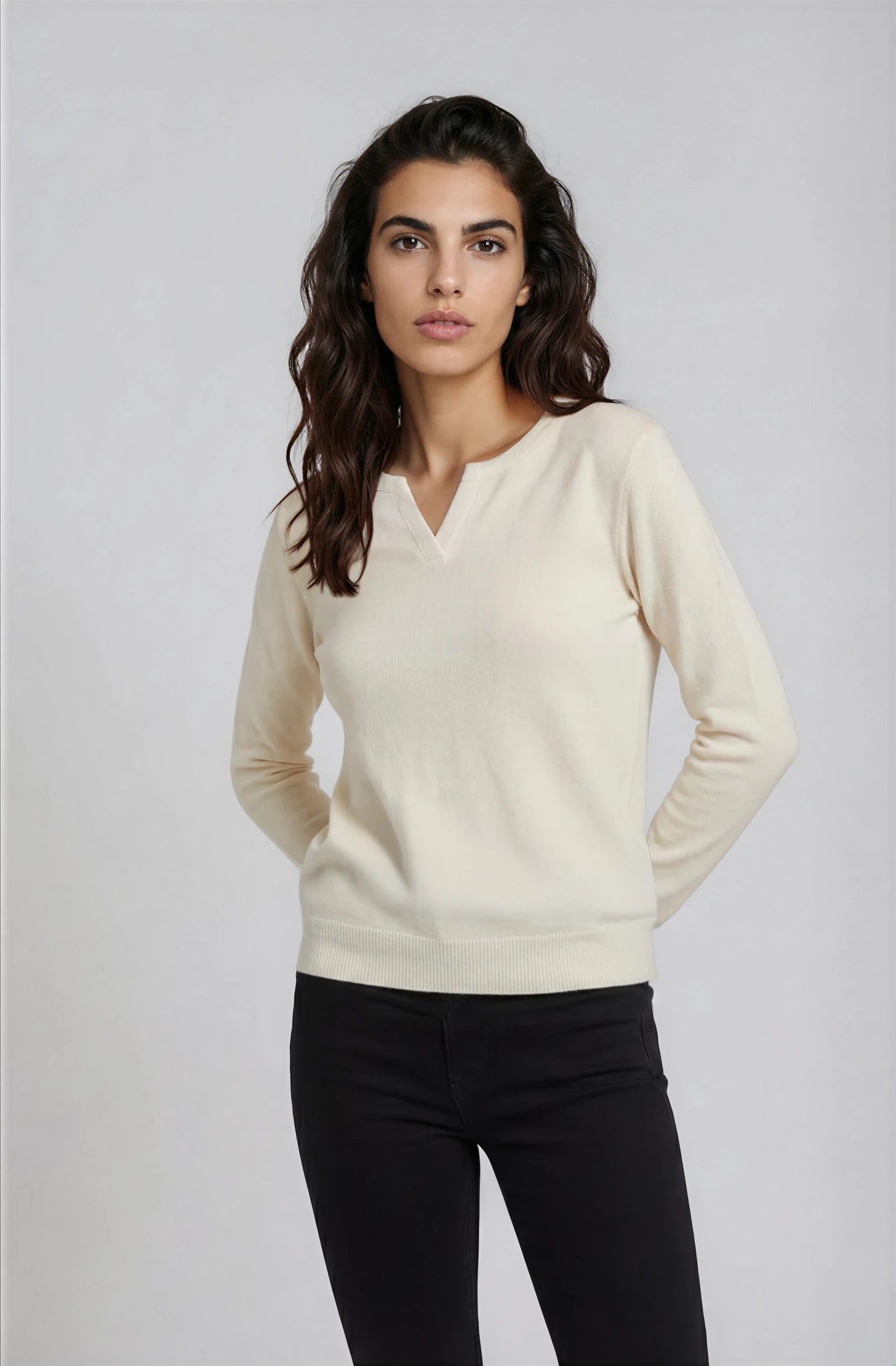 Women’s V-Neck Knit Top