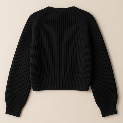 Open Front Knit Cropped Cardigan