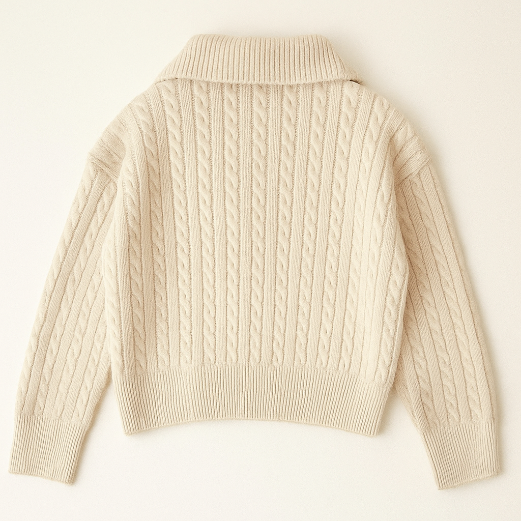Women’s Cable Knit Quarter Zip Sweater
