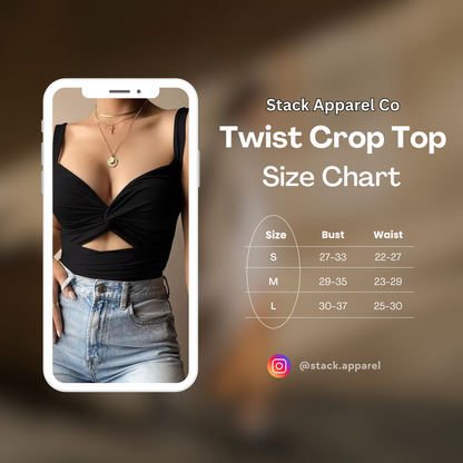 Solid Twist Crop Top
