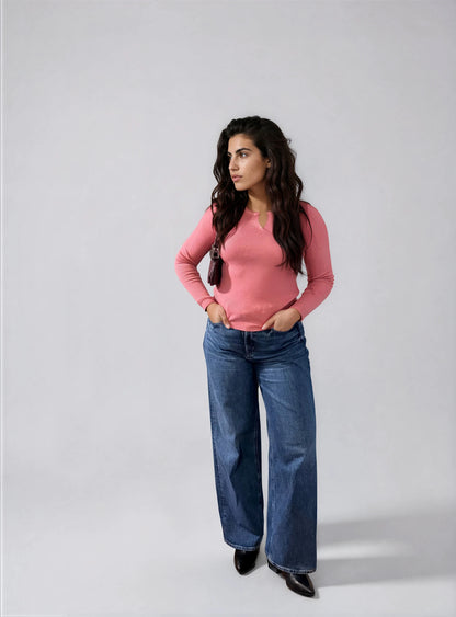 Women’s V-Neck Knit Top