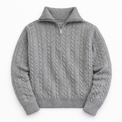 Women’s Cable Knit Quarter Zip Sweater