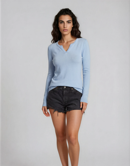 Women’s V-Neck Knit Top