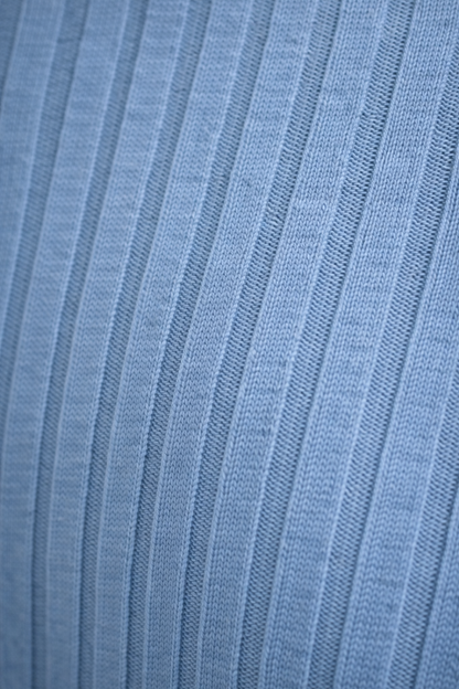 Ribbed Polo Long Sleeve Top